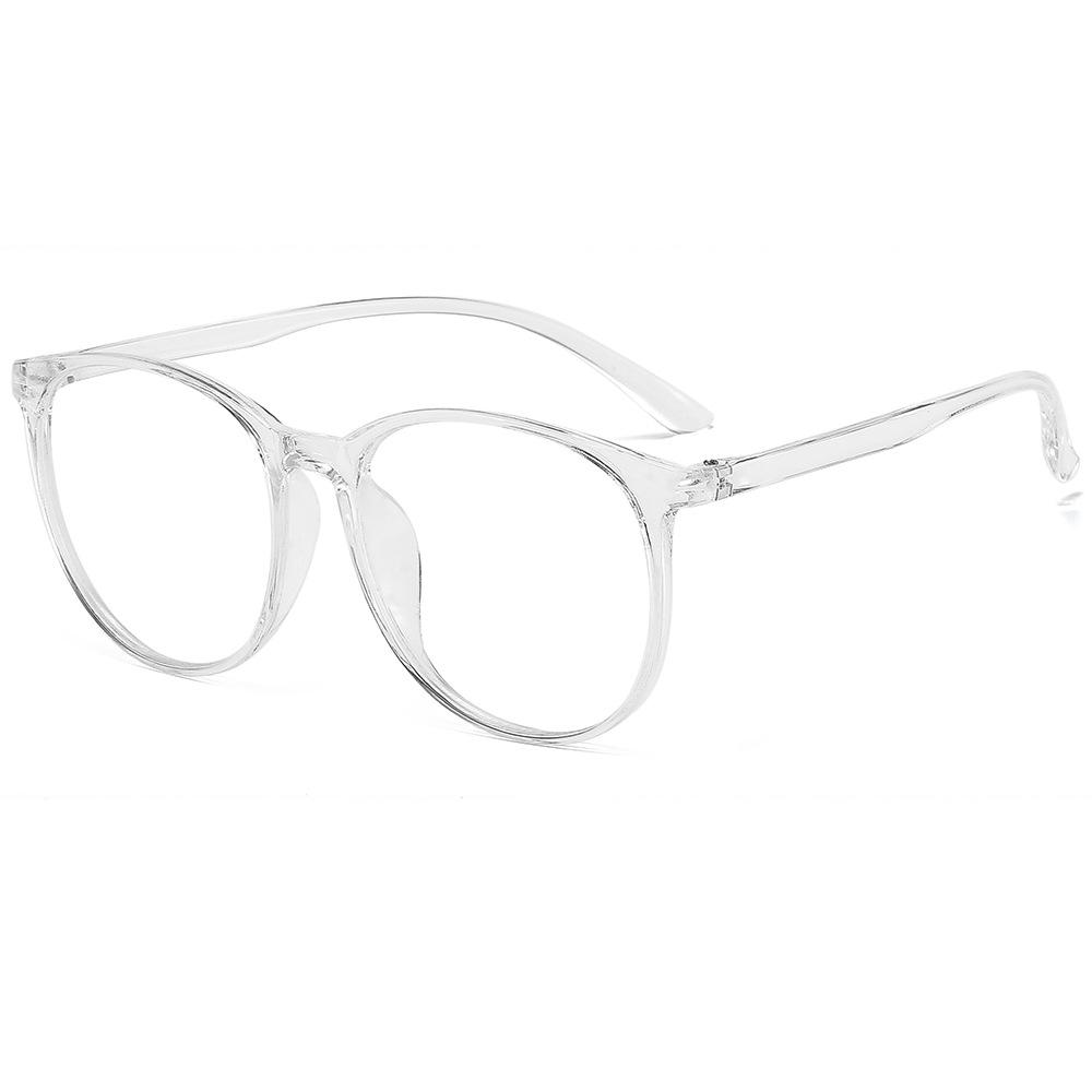 Fashion Anti-Blue Light Literary And Retro Flat Glasses Round Frame Glasses Can Be Equipped With Myopia Glasses Frame