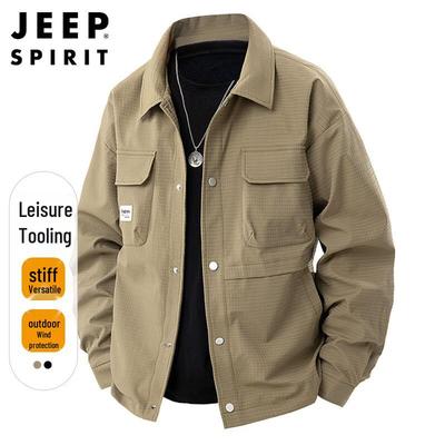 JEEP SPIRIT Men's Autumn/Winter Casual Lapel Workwear Jacket