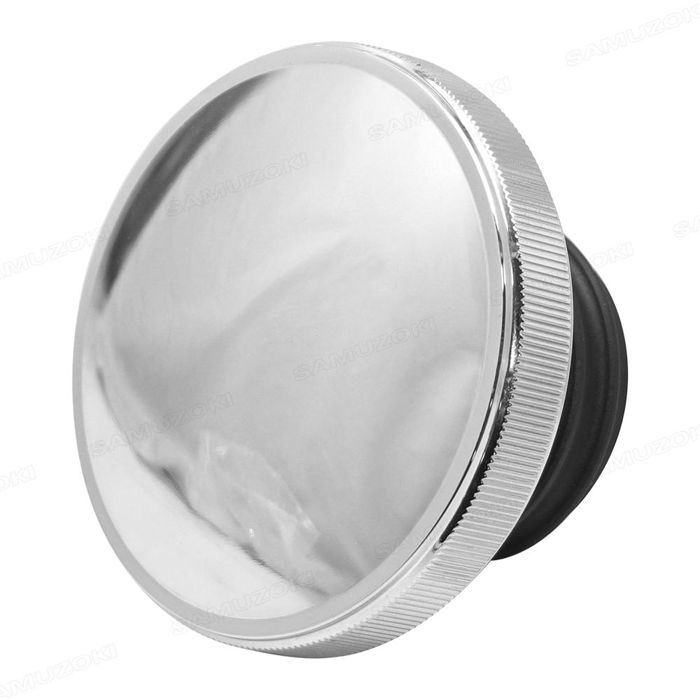 Chrome Vented Gas Cap Fuel Tank Smooth For Harley Sportster 883 XL Dyna Softail 96-23
