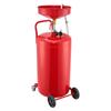 95L Waste Oil Drain Tank, Air Operated Portable Oil Drainer with Adjustable Funnel Height, Industrial Fluid Drain Tank with Wheels, Fluid Fuel