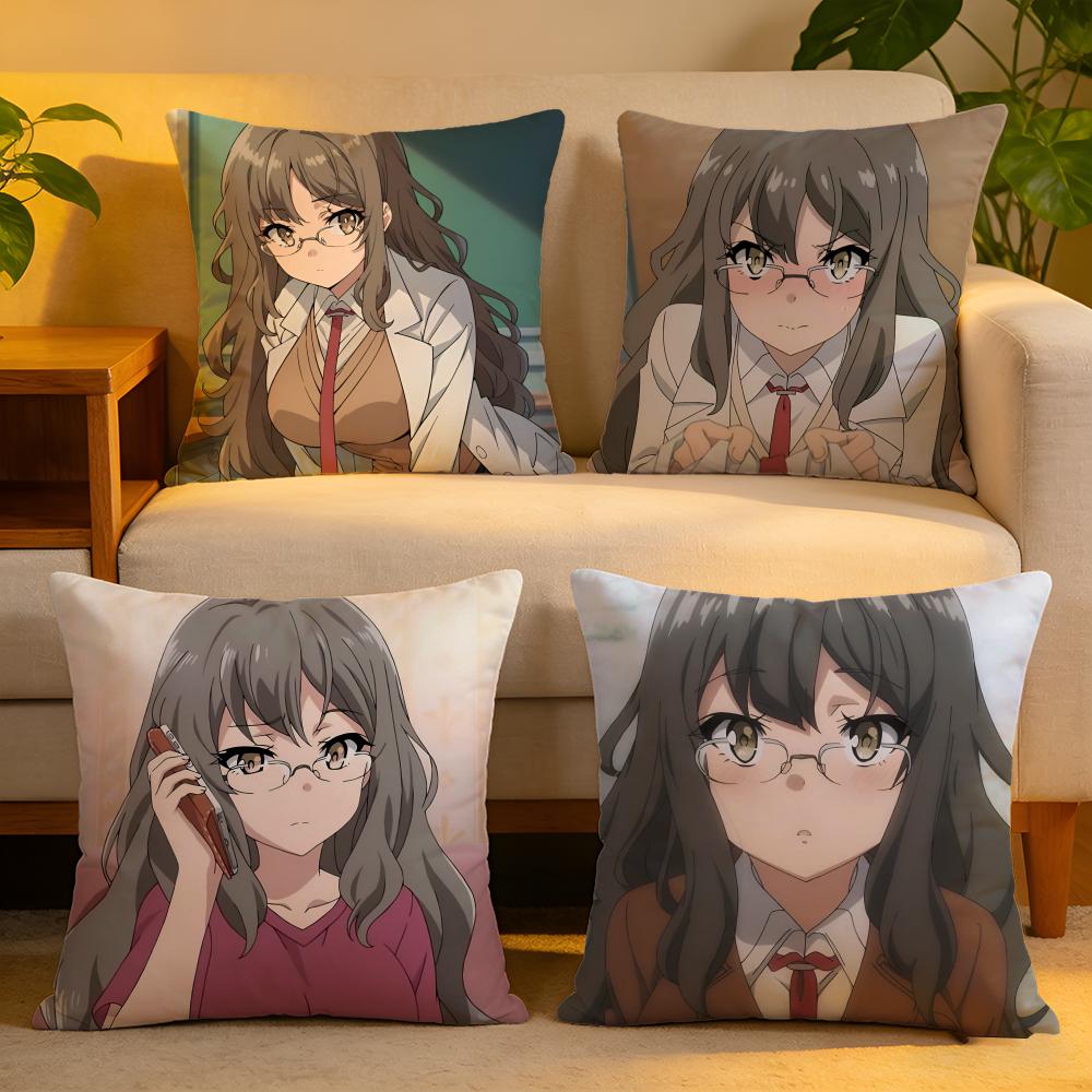 Cushion Cover Linen SkinFriendly Soft Decorative Case For Sofa Home Decor Kwaii Sexy RRio Futaba Anime Pillow cover