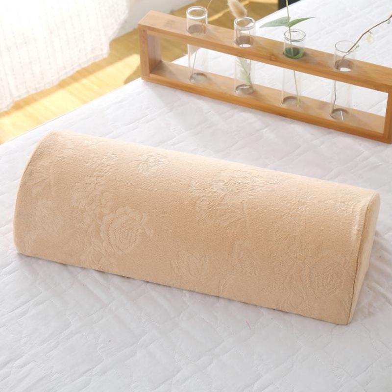 Memory Foam Filling Cushion Half Moon Bolster Massage SPA Pillow Ankle & Knee Support Elevation Back Lumbar Neck Relief Pain