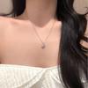 Oval Moissanite Pendant Cross Necklace S925 Silver New Chinese Style Chinese Wind Niche Design Collarbone Chain Custom