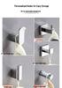 304 Stainless Steel Wall-Mounted Clothes Hook for Bathroom and Entrance - Single Hook for Coats, Hats, and Clothing