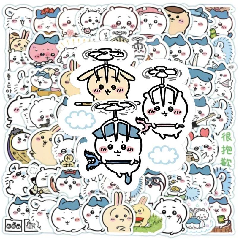 100pcs Cute Stickers DIY Waterproof Vinyl Scrapbook Water Cup Phone Case Lovely Cartoon Anime Sticker Kids Gift Toy For Phone
