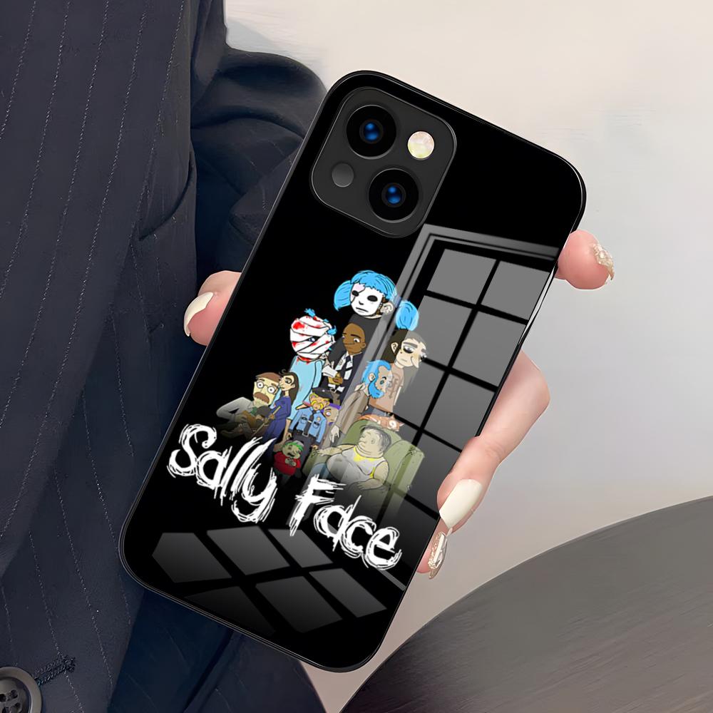 S-Sally Face Game Phone Case For IPhone 17 Pro Max 15 Pro 16 14 Plus 12 13 Mini 11 Pro Shockproof Glass Cover
