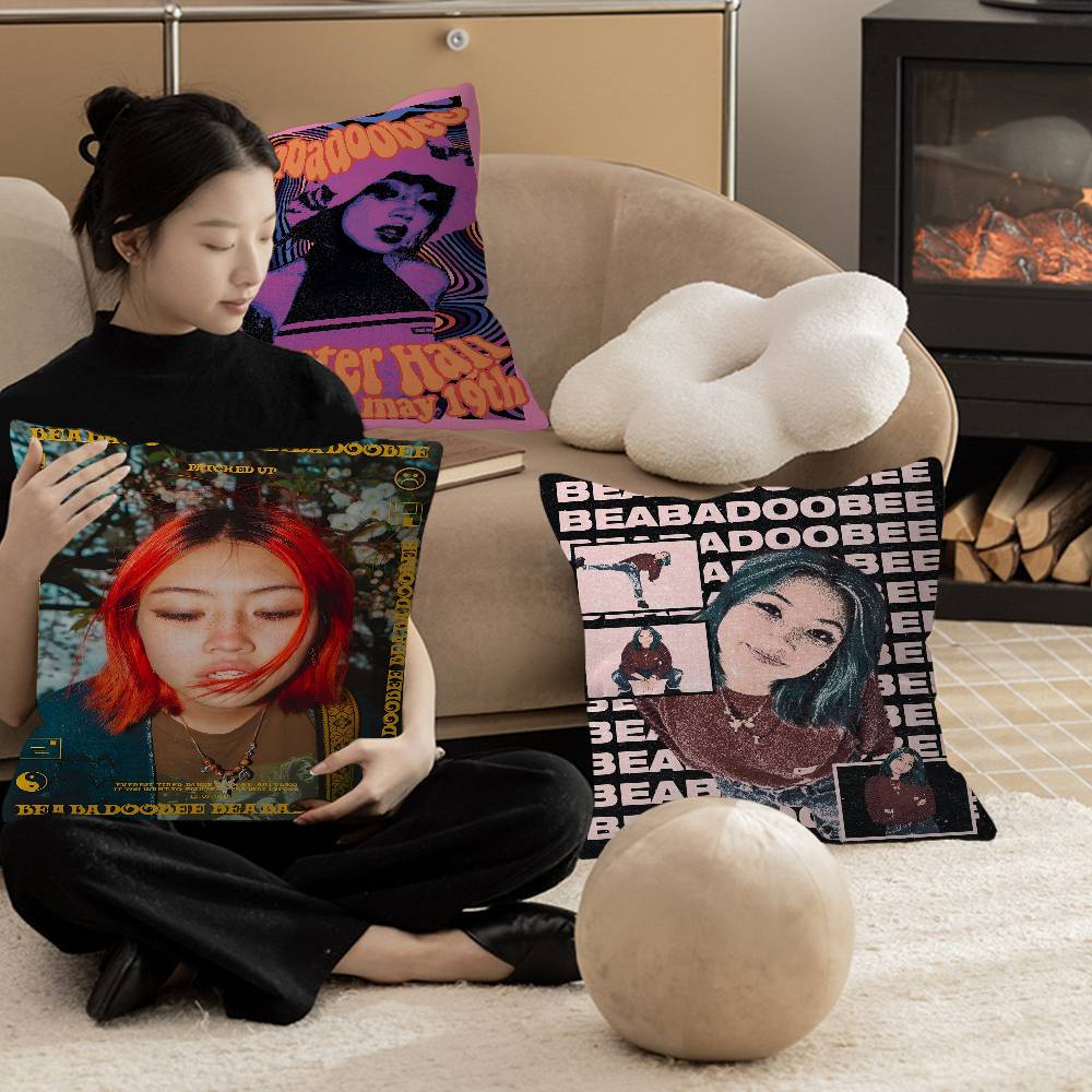 Singer BBeabadoobee Office Cushion Pillowcase Car Cushion CoverXCM Lumbar Pillowcase Sofa Pillowcover