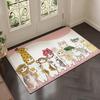 Cute Cat Character Brand M-Mofusands Floor Mat Soft Thickened Flannel Door Mat Non-Slip Living Room Rug Home Decor