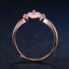 Cute Cat Claw Opening Ring Women Rose Gold Crystal Footprint Plated Adjustable Ring Romantic Wedding Love Ring Jewelry