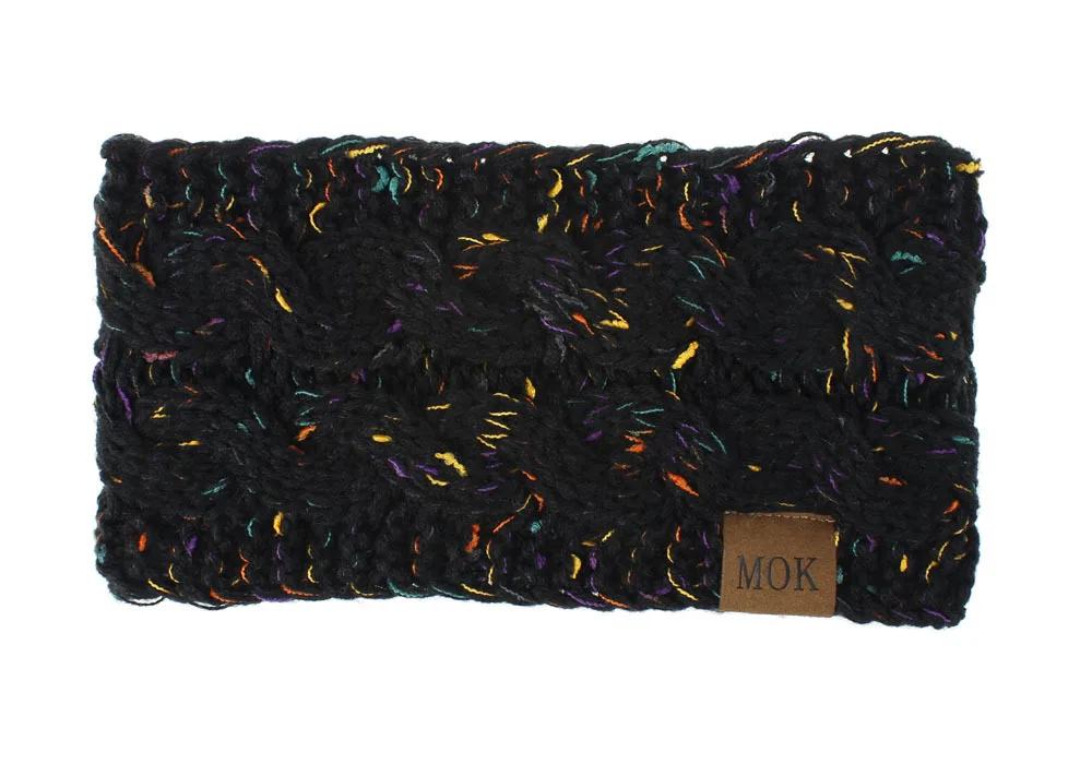 Neuestes Breites Gestricktes Wolliges Stirnband Winter Warm Ohr Damen Verdicken Turban Haarschmuck Mädchen Haarband Kopfbedeckungen Ohrwärmer