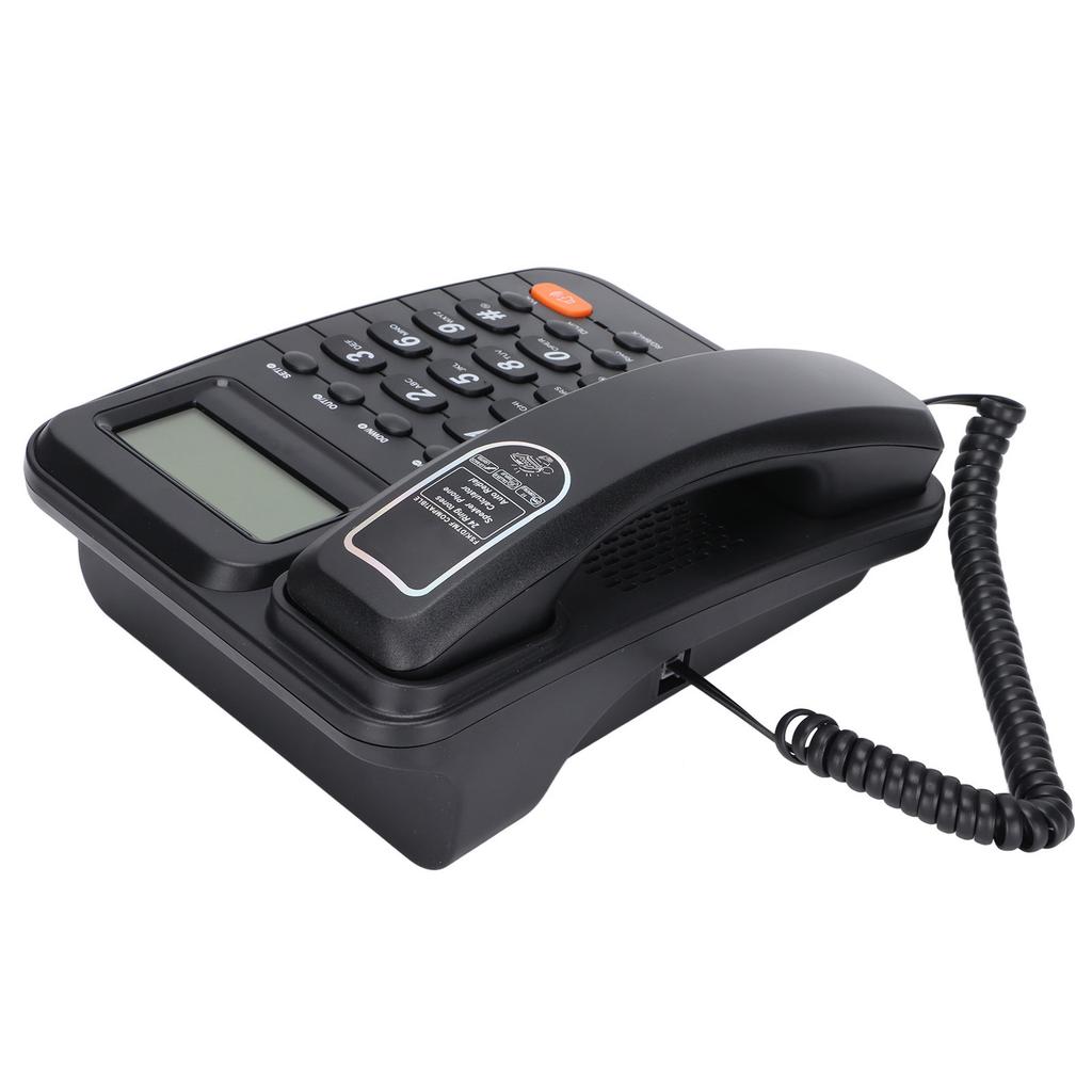 KXT2029CID Phone Hotel Home Fixed Landline Support Battery Extension Interface(Black )