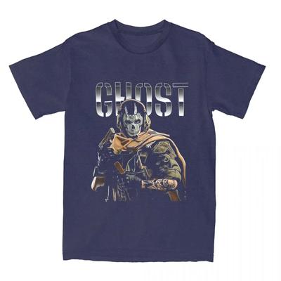 Call of Duty Ghost MW2 T-shirt Męski Damski Odzież Okrągły Dekolt Krótki Rękaw Top Modny Streetwear Casualowy Letni Overd Tee#Kolor(2)