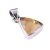 Natural Citrine 925 Solid Sterling Silver Jewelry Gift Jewelry Pendant 1'' C4Q67