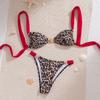 Leopard Color Block Starfish Decor Sexy Two Piece Bikini Set Elegant