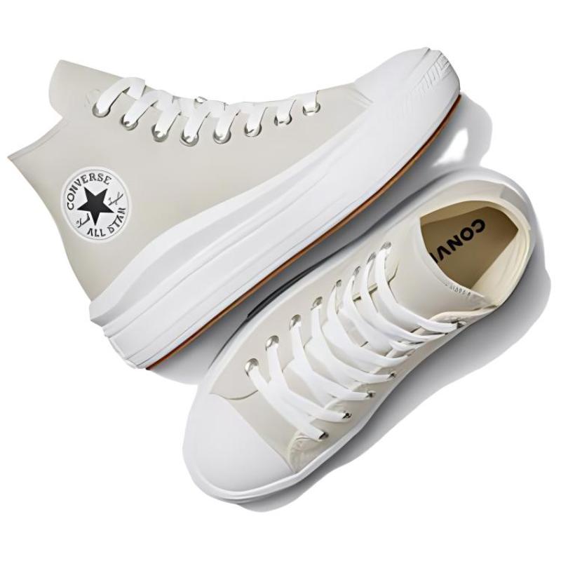 Converse Chuck Taylor All Star Stilvoll und Vielseitig Abriebfest Atmungsaktiv High-Top Espadrilles Damen Hellgrau