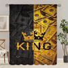 2pcs- Black and Gold US Dollar Printed Curtains, Pole Bag Curtains, Christmas Decorations, Home Decorations, Room Decorations