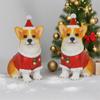 Christmas Resin Ornaments, Wearing Christmas Hats, Cute And Fun Dog Desktop Decorations, Holiday Gifts
