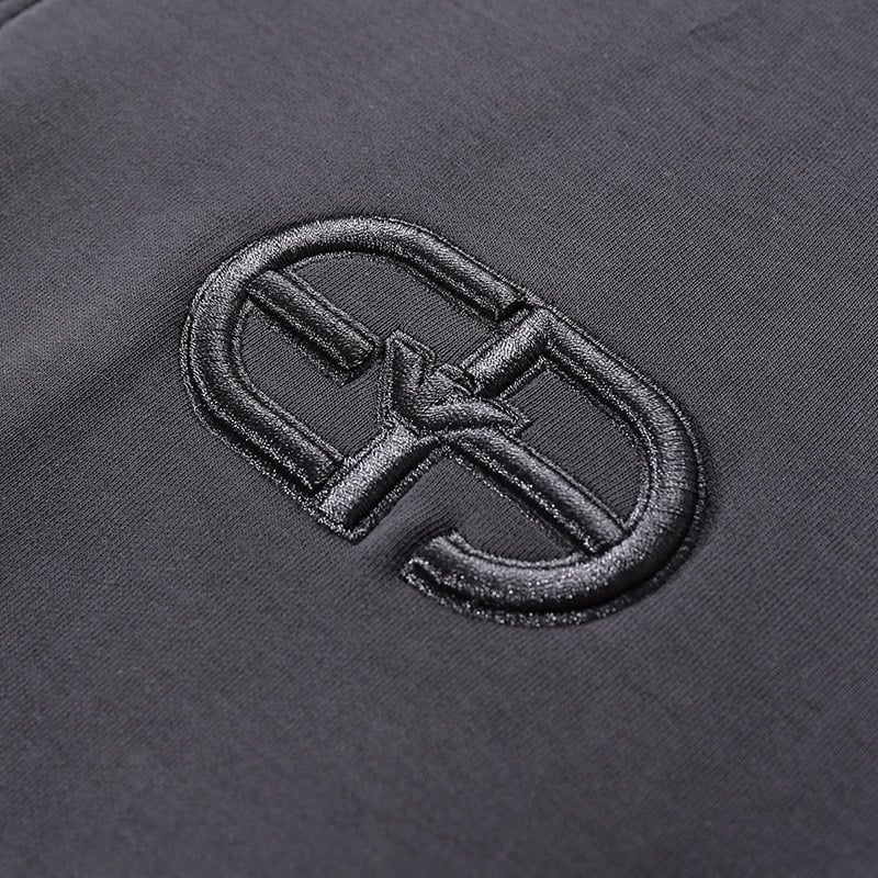 Emporio Armani Zipped Logo Embroidered Hoodie 8N1ML6-1JHSZ-0842