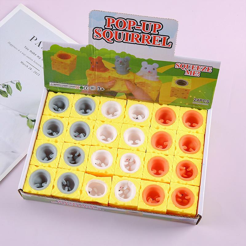 Cheese Mouse & Rabbit Squeeze Toy - Stress Relief & Venting