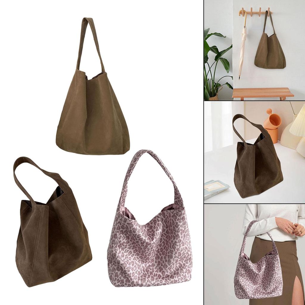 Lässige Wildleder-Hobo-Tasche Damen Große Schulter-Tragetasche Weiche Handtasche für Arbeit und Freizeit