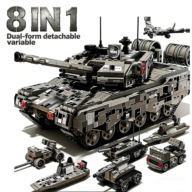 Army-Inspired Armored-Vehicle High-Standard Construction Building-Bricks Collection Kit First-Class 8 In Premium-Quality 1 Premium-Quality Main
