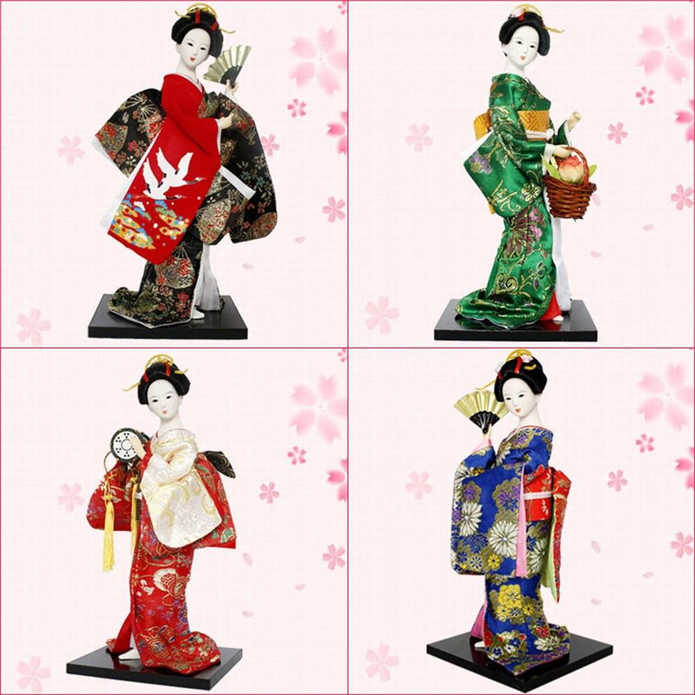 Dance & Geisha Japanese Doll Model 25cm Oriental Doll Decoration Japanese-Style Ornament Souvenir Desktop Decor Gift for Foreigners Birthday