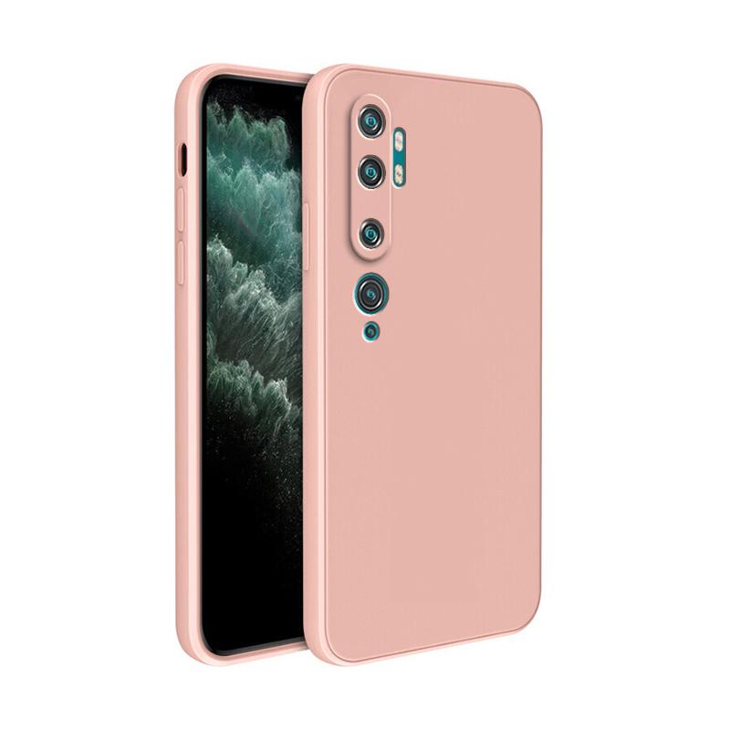 

Оригінальний м який чохол для Xiaomi Mi Note 10 CC9 Pro CC9E A3 Lite Square Liquid Silicone Note10 10Pro Luxury Shockproof Cover Fundas Xiaomi Note 10 рожевий