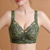 Embroidered Bra Women's Gathering Bra No Steel Ring Bra Adjustable Bra Double Breasted Bra