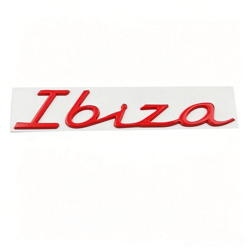 3D Metal Ibiza Car Letter Stickers Rear Trunk Emblem Accessories