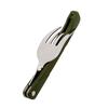 Zum Wandern Army Green Outdoor Camping Tragbares Kombinationsgeschirr Edelstahl-Besteckset