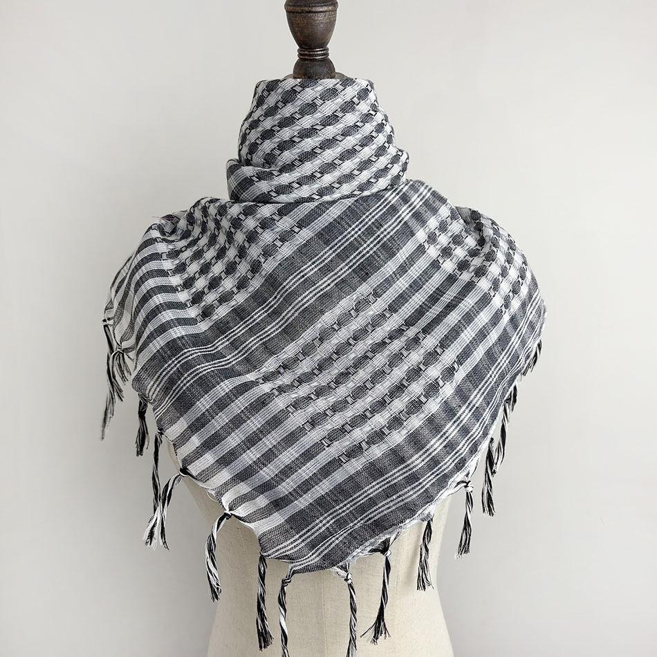 Bufanda con Borla Keffiyeh de Arafat Transfronteriza: Ropa Táctica para Desierto Ligera y Resistente al Viento/Arena