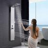 Brushed Nickel Shower Hand Shower Panel Tower Rain Waterfall Massage System Jet Tub Tap & Tub Spout Tower Shower Column