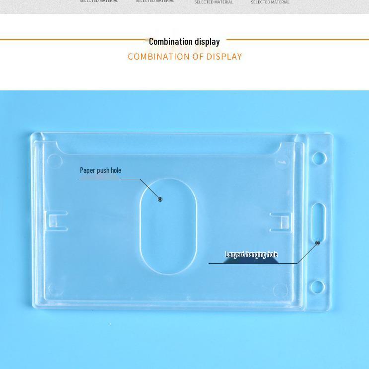 ABS Transparent Card Holder with Lanyard for ID, Access, Meal, Bus, and School Cards