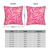 Zebra Stripes Pink Orange Wild Animal Print Pillowcase Soft Cushion Cover Decoration  Throw Pillow Case Cover Home Square