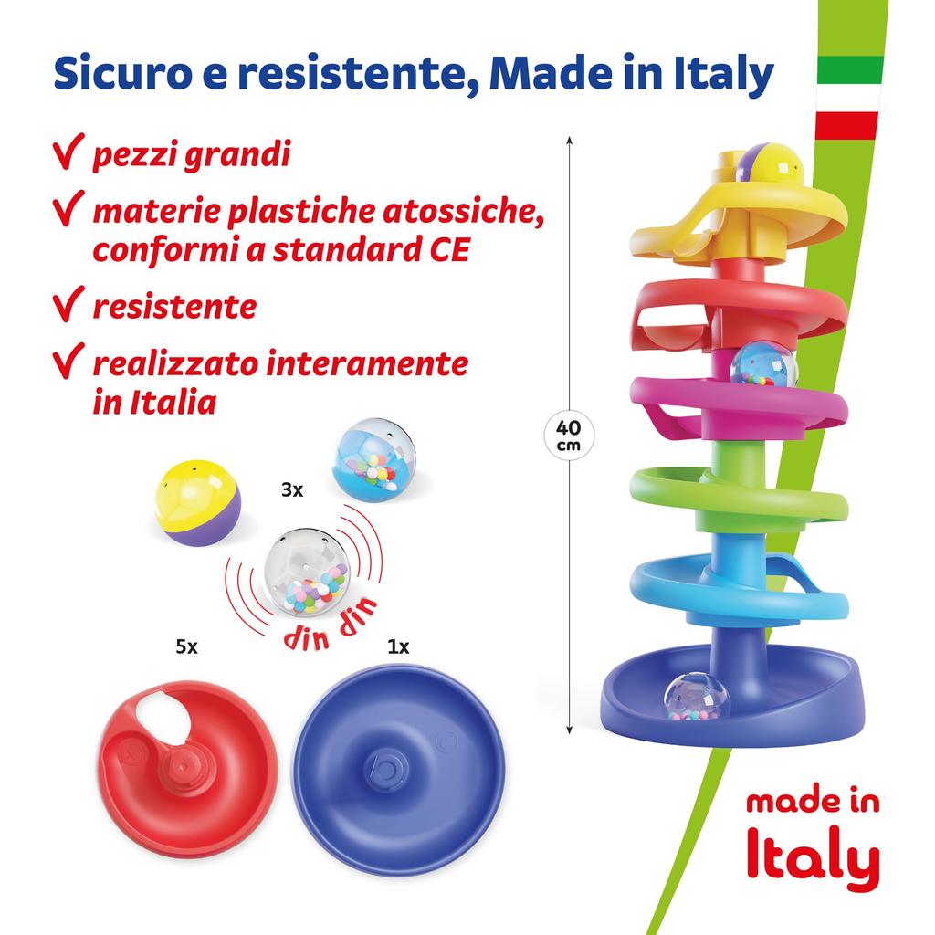 Spiral Tower Circuit Parcours pour 6501 Quercetti-Quercetti-6501 Bébé, Billes,