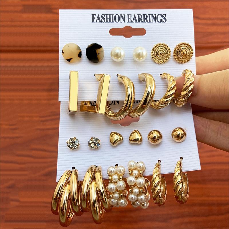 Metal Earrings Set Wholesale Trendy Colorful Butterfly Vintage Earring Set For Women Elegant Heart Dangle Wedding Party Jewelry