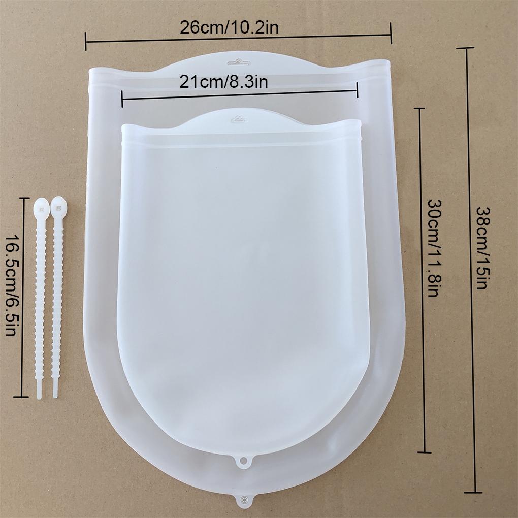 Vielseitig einsetzbarer Silikon-Knetbeutel für alle Küchenanforderungen. Wiederverwendbarer Knetbeutel. Mehlmischbeutel.