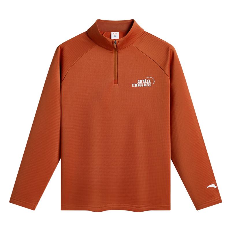 Anta Kids Unisex Fleece-Lined Long Sleeve Top 140