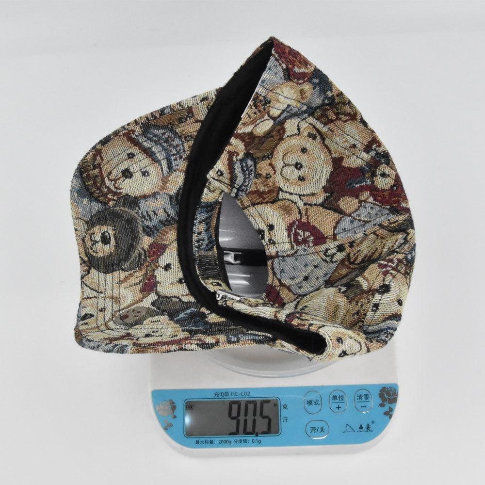 Bear Print Unisex-Teens Caps Cartoon Fashion Hip Hop Vintage Hat Cartoon Cotton Snapback Caps