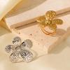 French Retro Luxury Flower-Shaped Titanium Steel Ring