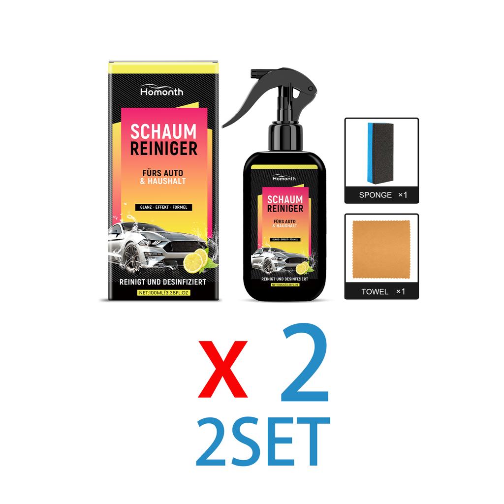 Car Cleaning Spray Waterless Wash Wax Dust Grime Remover Streak Free Shine Paint Safe Formula Quick Detailer with Sponge 100ML