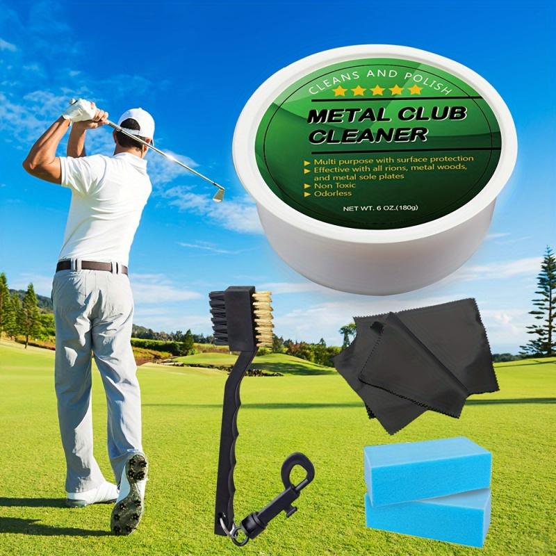 Golf Club Cleaner Kit with Polishing Paste & Metal Cleaner  Premium Sponge & Soft Cloths Restores Shine & Prevents Tarnish