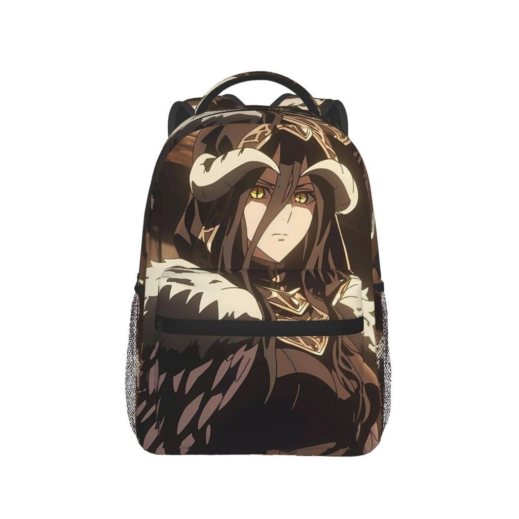 Adventure Anime Albedo Overlord Backpacks Boys Girls Bookbag Children School Bags Cartoon Rucksack Shoulder Bag Large Capacity