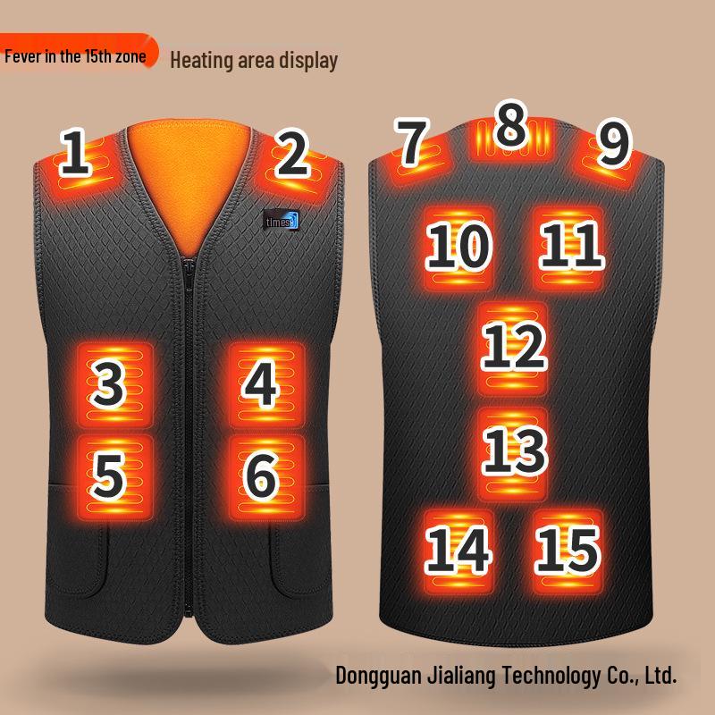 Unisex USB Heated Neoprene Vest - Smart, Constant Temperature Winter Wear