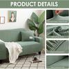 Premium Jacquard Sofa Cover for 1/2/3/4 Seater Thick Polar Fleece Fabric Elastic Fit Solid Print L Shape Corner Couch Protector