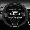 Car Carbon fiber 3D embossed Steering Wheel Cover For Nissan X-Trail Qashqai Sentra Serena Tiida Teana Juke Leaf Micra altima