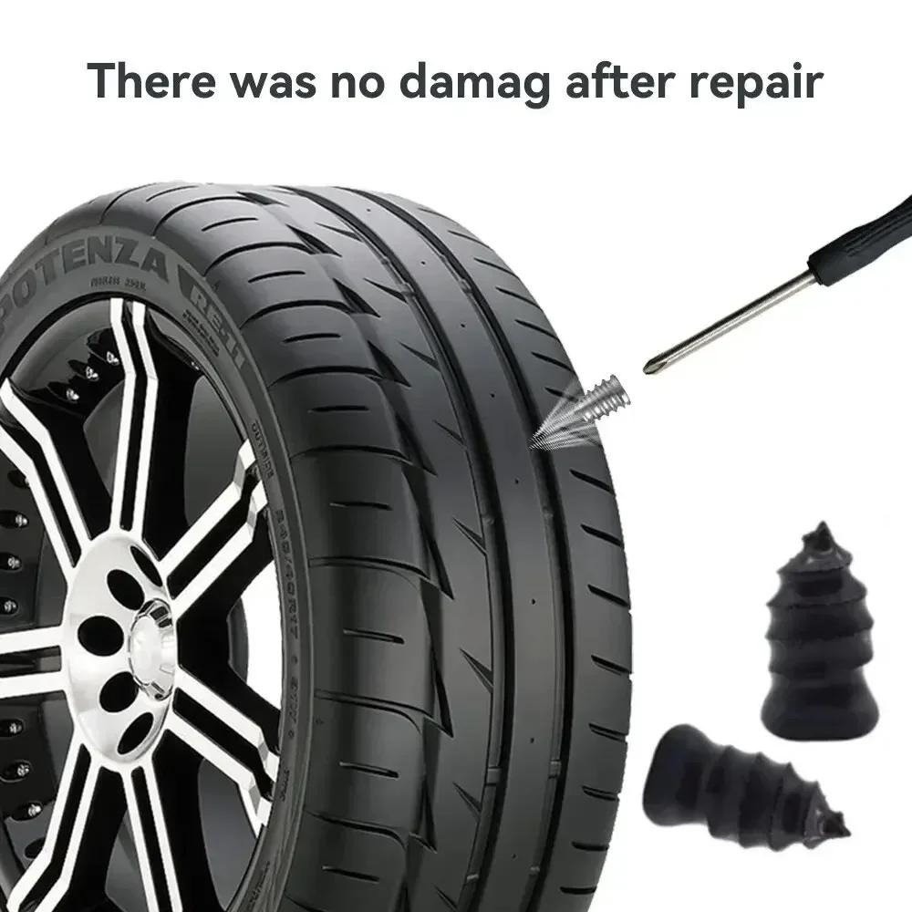 21-10PCS Tire Repair Nail Self-Tapping Screw Plastic Nail Soft Rubber Screw Suitable For Car Motorcycle Tire Puncture Repair