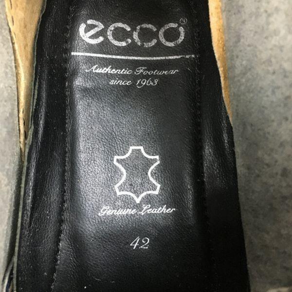 ECCO Premium Short Leather Boots Black size 42 26.5-27.0(USED)