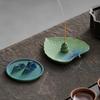 Incense Burner, Incense Holder, Incense Plate, Horizontal, Ceramic, Buddhist Altar, Bodhi LeafMountain (Bodhi Leaf)