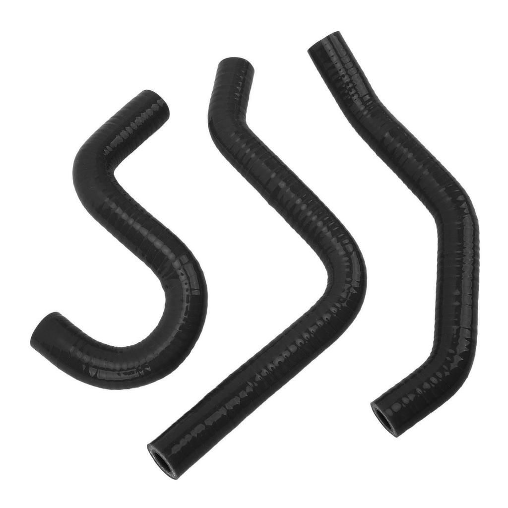 3Pcs Motorcycle Radiator Hose Thickened High Temperature Resistant Silicone Radiator Coolant Hose For CR80R CR85R Black